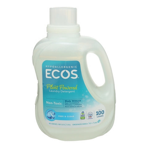 Earth Friendly, Laundry Ecos Free & Clear, Case of 4 X 100 Oz Earth Friendly