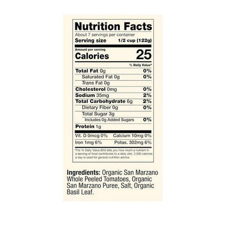 Cento, San Marzano Organic Whole Peeled Tomatoes, 28 Oz(Case Of 6)