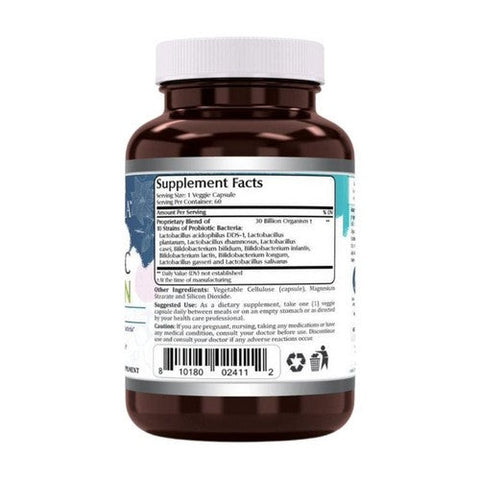 Amazing Nutrition, Amazing Flora Probiotic 30 Billion with 10 Best Probiotic Strains, 60 Veg Caps Amazing Nutrition