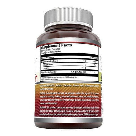 Amazing Nutrition, Amazing Formulas Apple Pectin, 1400 mg, 120 Caps