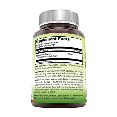 Amazing Nutrition, Amazing India Neem, 500 mg, 120 Veg Caps Amazing Nutrition