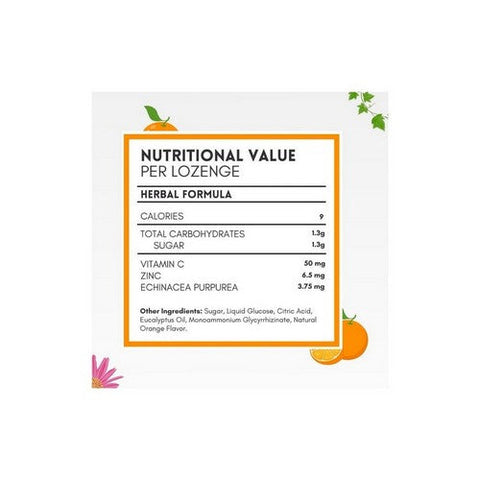Herbion, Zinc Echinacea And Vitamin C Lozenges Orange, 25 Count Herbion