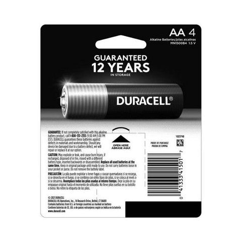 Duracell, Power Boost Alkaline Batteries Aa, 4 Count Duracell