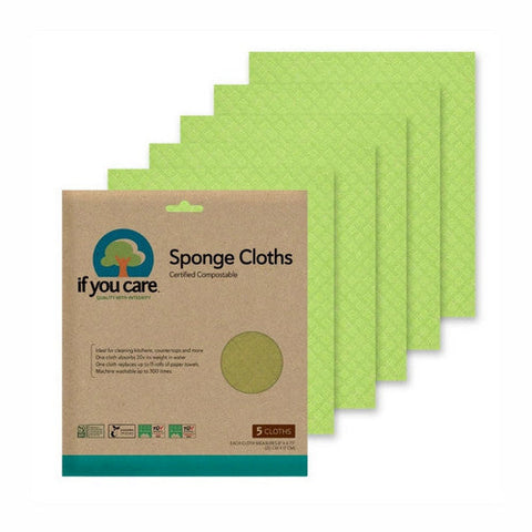If You Care, Sponge Cloths, 5 Count If You Care