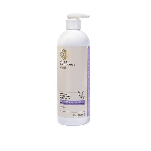 Shea Radiance, African Black Body Wash, Lavender rosemary 16 Oz Shea Radiance