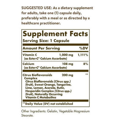 Solgar, Ester-C Plus Vitamin C, 1000 mg, 100 Caps Solgar