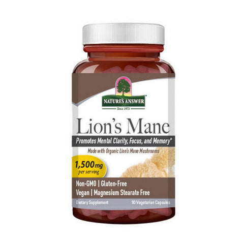 Nature's Answer, Lion's Mane, 1500 Mg, 90 Veg Caps Nature's Answer