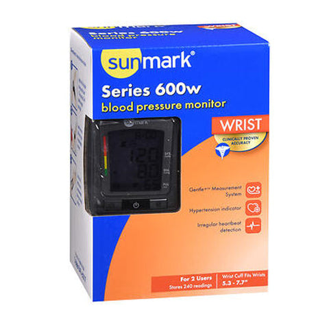 Sunmark, Series 600W Wrist Blood Pressure Monitor, 1 Count Sunmark