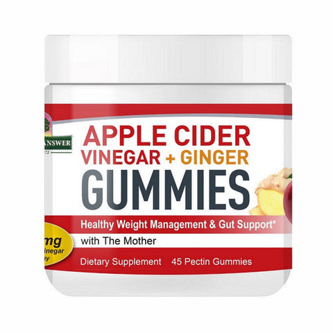 Nature's Answer, Apple Cider Vinegar + Ginger Gummies, 45 Count