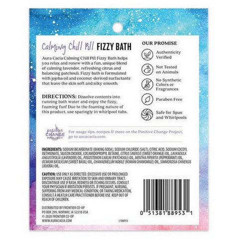 Aura Cacia, Fizzy Bath Packet Calming Chill Pill, 2.5 Oz Aura Cacia