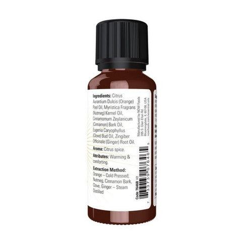 Now Foods, Spiced Cider Oil Blend, 1 Oz Now Foods