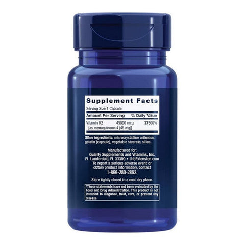 Life Extension, Mega Vitamin K2, 45000 Mcg, 30 Caps Life Extension