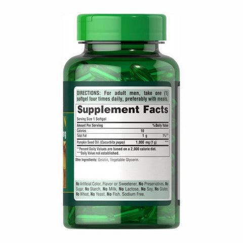 Puritan's Pride, Pumpkin Seed Oil, 1000 mg, 100 Softgels Puritan's Pride