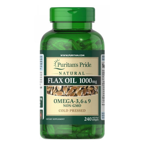 Natural Flax Oil 240 Rapid Release Softgels by Puritan's Pride