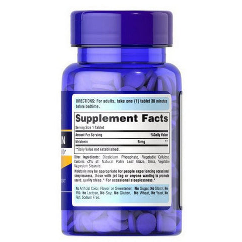 Puritan's Pride, Melatonin, 5 mg, 120 Tablets Puritan's Pride