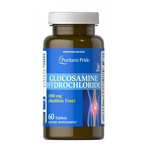 Puritan's Pride, Glucosamine Hydrochloride Shellfish-Free, 1000 mg, 60 Tablets Puritan's Pride