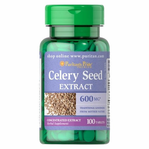 Puritan's Pride, Celery Seed, 600 mg, 100 Tablets