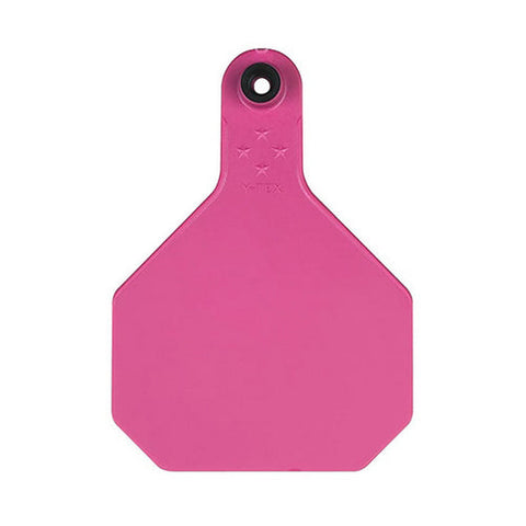 Y-Tex, Y-Tex 4-Star Large Blank All-American Ear Tags Hot Pink 25's, 1 Count Y-Tex