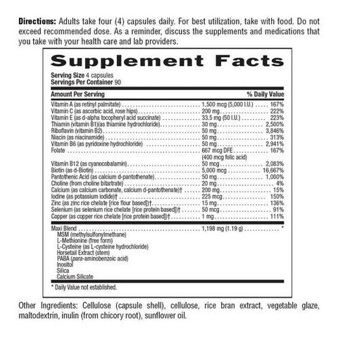 Country Life, Maxi Hair Plus Biotin, 360 Vegetarian Capsules Country Life