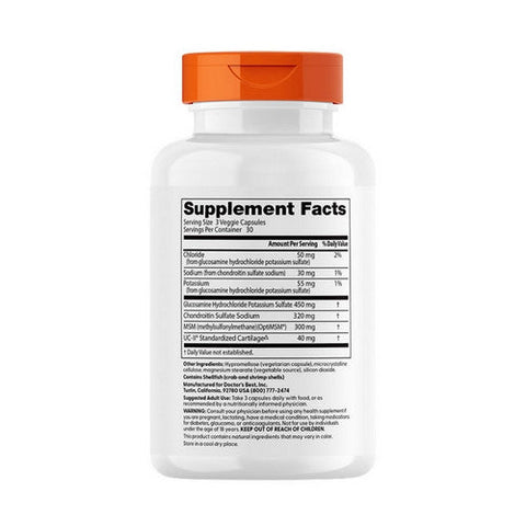 Doctors Best, Glucosamine Chondroitin MSM + UCII, 90 Veggie Capsule Doctors Best
