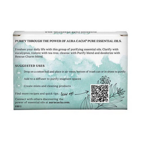 Aura Cacia, Purify Essential Oil Kit, 1 Oz