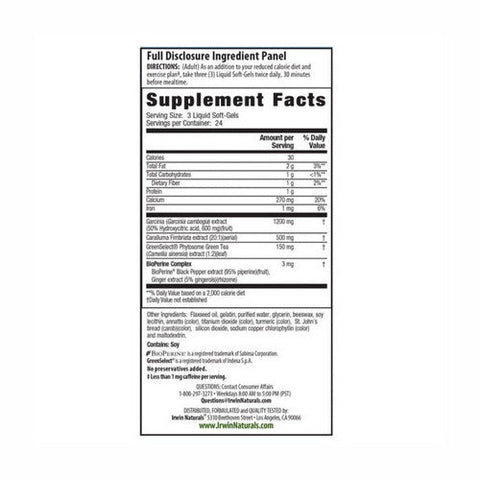 Irwin Naturals, Triple-Diet Fat Reduction Max Accelerator, 72 Softgels Irwin Naturals