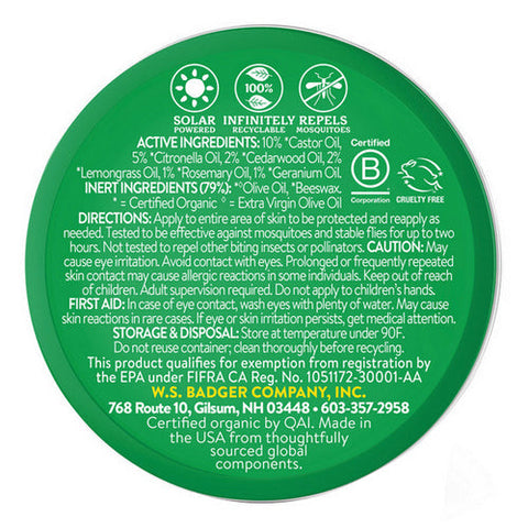 Badger Balm, Anti-Bug Balm Tin, 2 Oz Badger Balm