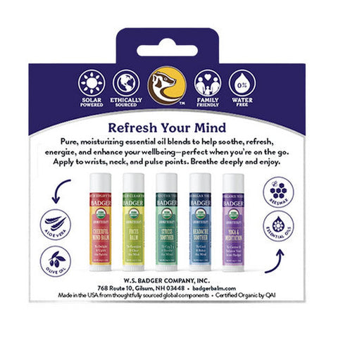 Badger Balm, Aromatherapy Travel Kit, .15 Oz Badger Balm