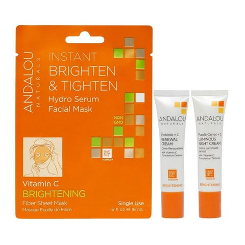 Andalou Naturals, Brightening Day to Night, 1 Kit Andalou Naturals