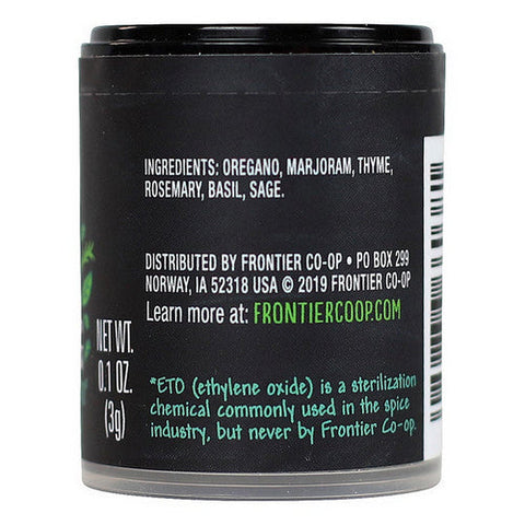 Frontier Coop, Italian Seasoning, 0.1 Oz Frontier Coop