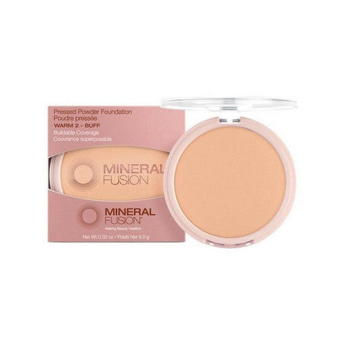 Mineral Fusion, Pressed Powder Foundation Warm 2 Buff, 0.32 Oz Mineral Fusion
