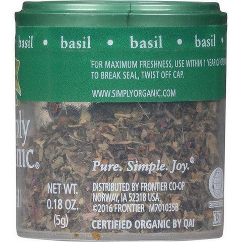 Simply Organic, Organic Basil Leaf, 0.18 Oz Simply Organic