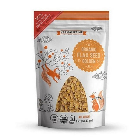Organic Flax Seed Golden 6 Oz by Karmalize.Me