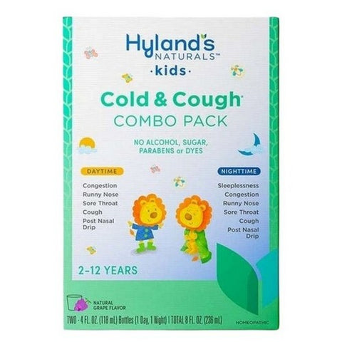 Hylands, Kids Cold And Cough Day & Night Value Pack Grape, 8 Oz Hylands