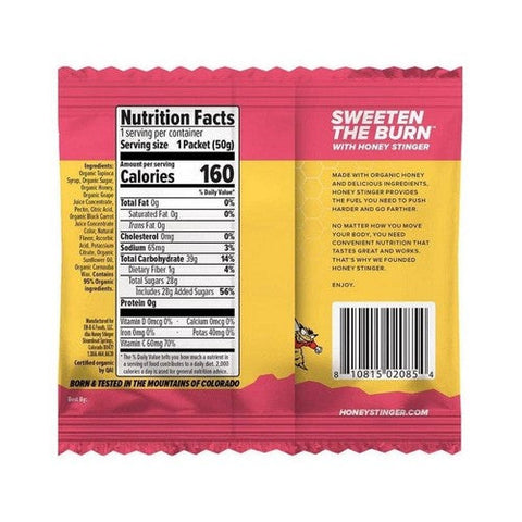 Honey Stinger, Organic Energy Chews Cherry Blossom, 1.8 Oz Honey Stinger