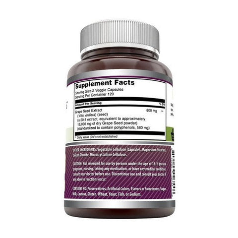 Amazing Nutrition, Amazing Formulas Grapeseed Extract, 16000 Mg, 240 VegCaps Amazing Nutrition