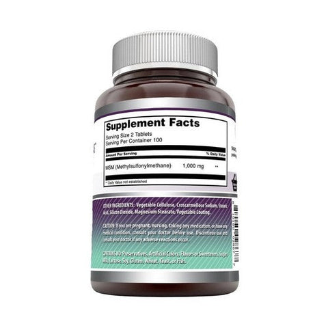 Amazing Nutrition, Amazing Formulas MSM, 1000 mg, 200 Tabs Amazing Nutrition