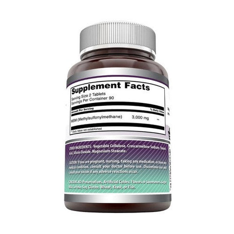 Amazing Nutrition, Amazing Formulas MSM, 1500 mg, 180 Tabs Amazing Nutrition