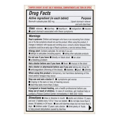 Foster And Thrive, Regular Strength Stomach Relief Bismuth Salicylate Chewable Tablets, 262 Mg, 30 Tabs Foster And Thrive