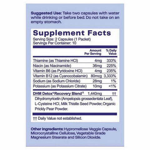 No Days Wasted, DHM Detox Recovery Blend, 10 Count No Days Wasted