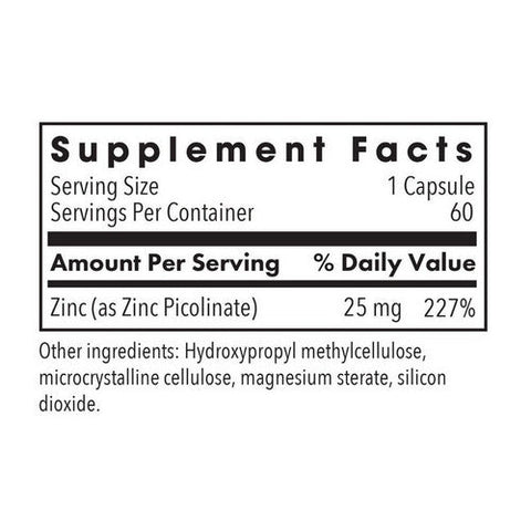 Nutricology/ Allergy Research Group, Zinc Picolinate, 60 Veg Caps Nutricology/ Allergy Research Group