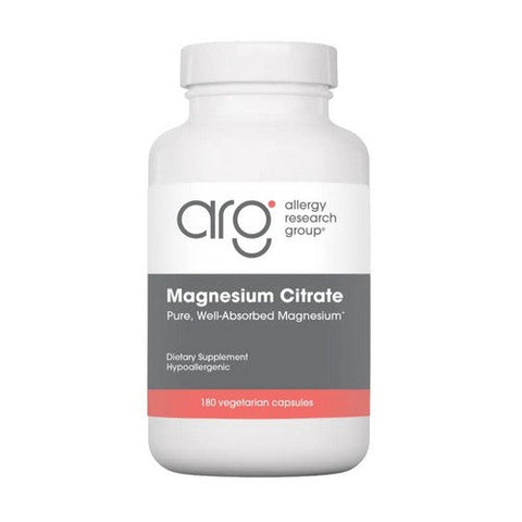 Nutricology/ Allergy Research Group, Magnesium Citrate, 180 Veg Caps Nutricology/ Allergy Research Group