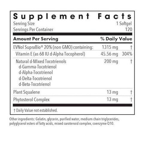 Nutricology/ Allergy Research Group, Tocomin SupraBio Tocotrienols, 200 Mg, 120 Softgels Nutricology/ Allergy Research Group