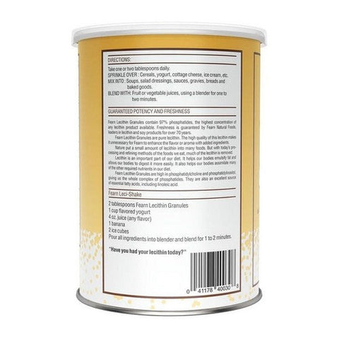 Fearn Natural Foods, Lecithin, GRANULES, 16 OZ Fearn Natural Foods