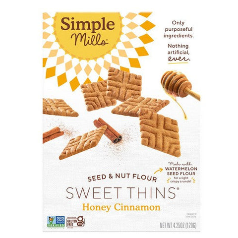 Simple Mills, Honey Cinnamon Sweet Thins, 4.25 Oz (Case Of 6) Simple Mills