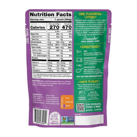 Somos, Cilantro Lime White Rice, 8.8 Oz (Case Of 6) Somos