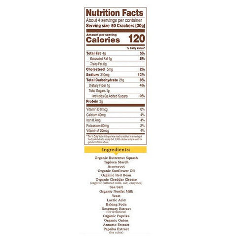 Simple Mills, Pop MMMS Veggie Flour Baked Snack Crackers Cheddar, 4 Oz (Case Of 6)