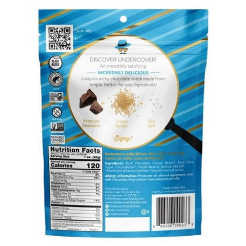 Undercover Quinoa, Dark Chocolate Plus Sea Salt, 2 Oz (Case Of 12) Undercover Quinoa