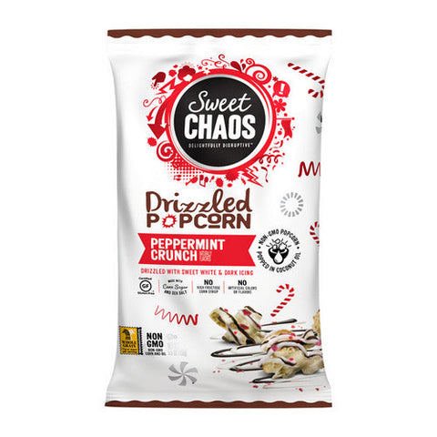 Sweet Chaos, Drizzled Popcorn Peppermint Crunch, 5.5 Oz (Case Of 12) Sweet Chaos