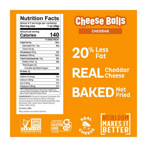 Pipcorn, Cheddar Cheeseballs, 1 Oz (Case Of 24) Pipcorn